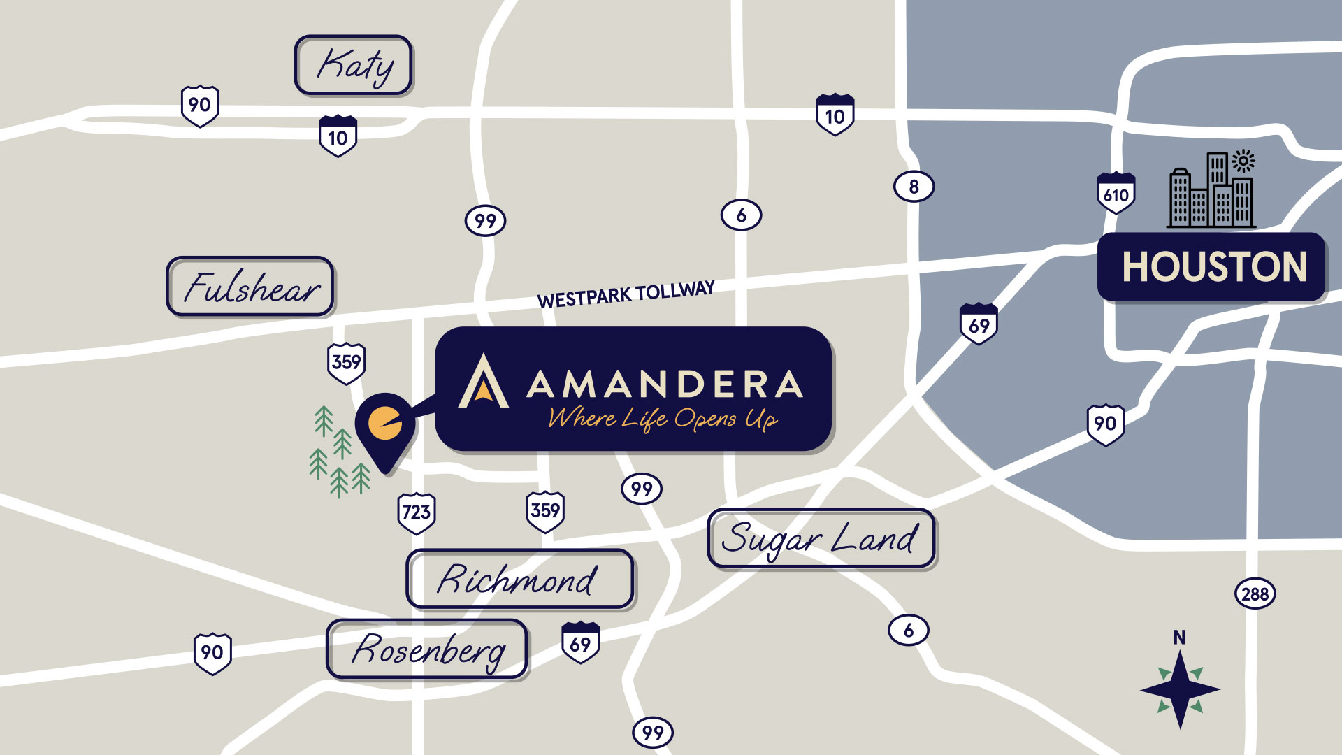 Amandera Map